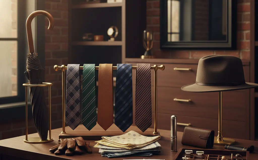 accessories of a men closet