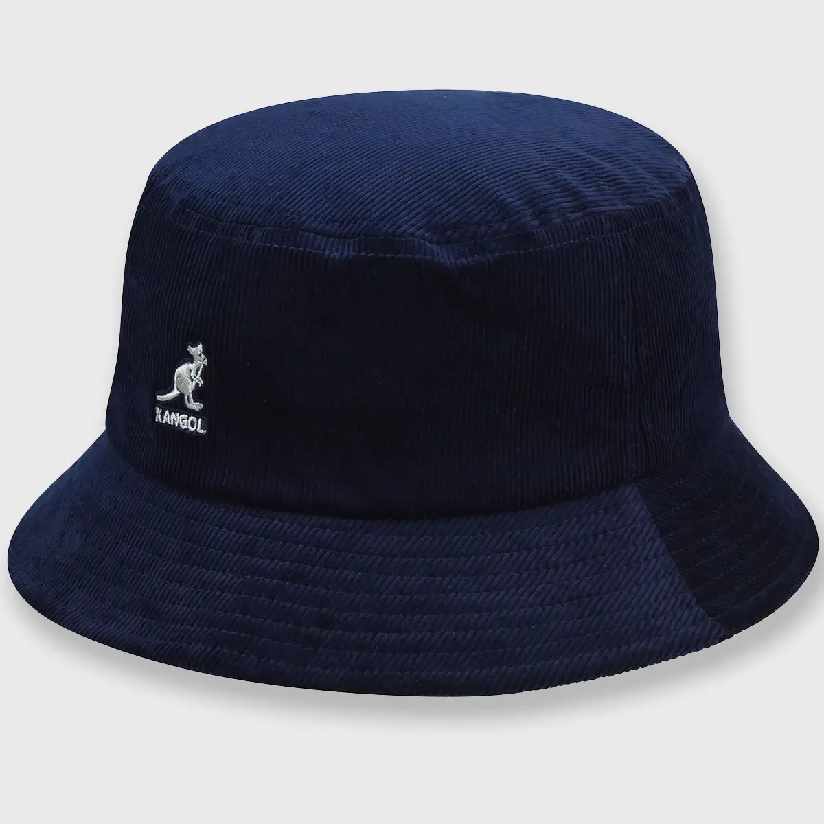 Navy corduroy bucket guilt.