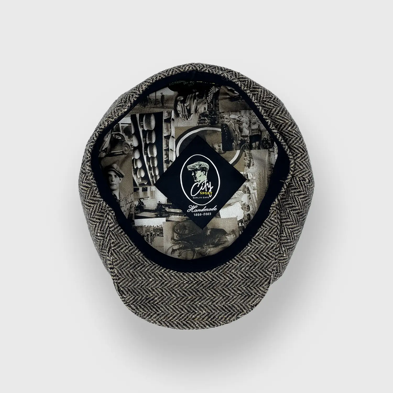 Casquette en tweed Donegal à chevrons "The mechanic" City sport – Image 4