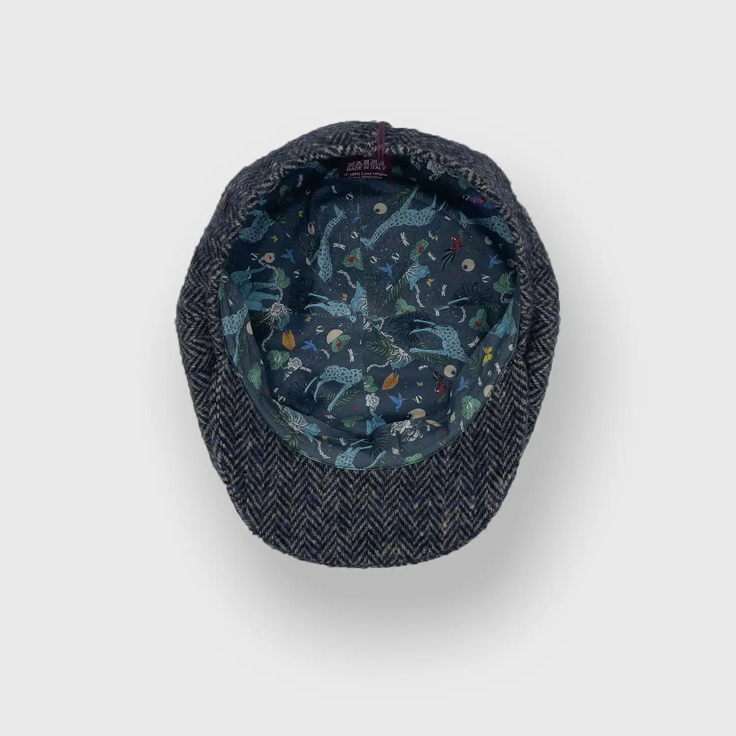 The mechanic newspaper boy cap virgin wool Alfonso D'este, inside