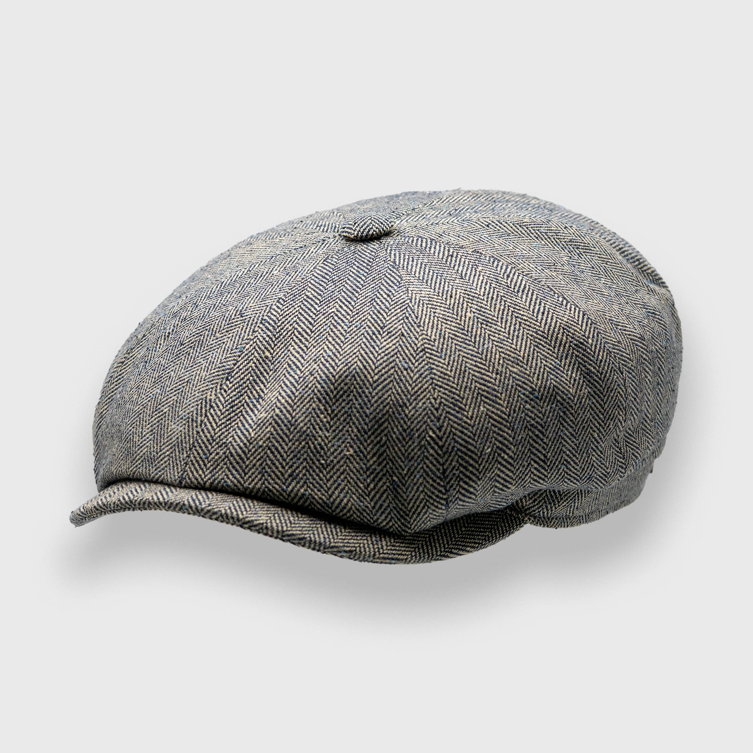 "The Mechanic" Casquette en soie grise à chevrons Alfonso D'este – Image 2