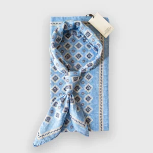 "Casanova" foulard/bandana bleu clair à motif