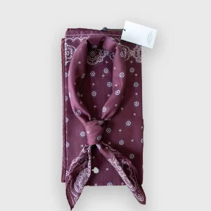 "Casanova" foulard/bandana bordeaux à motif