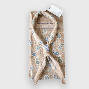 "Casanova" foulard/bandana brun clair à motif