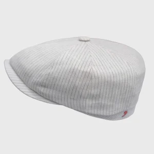 "The mechanic" cap white with stripe pattern Alfonso D.