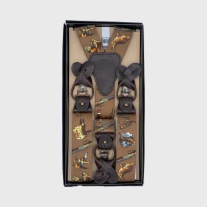 Bretelles larges motif chasse