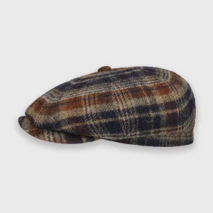 Casquette à carreaux en laine shetland "The mechanic" Stetson