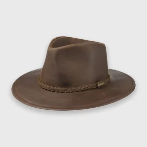 "Buffelo B." chapeau en cuir de buffle marron Stetson