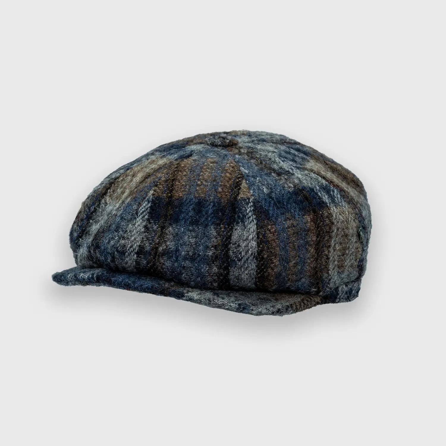 Casquette newspaper boy inclinée, en tissu rustique