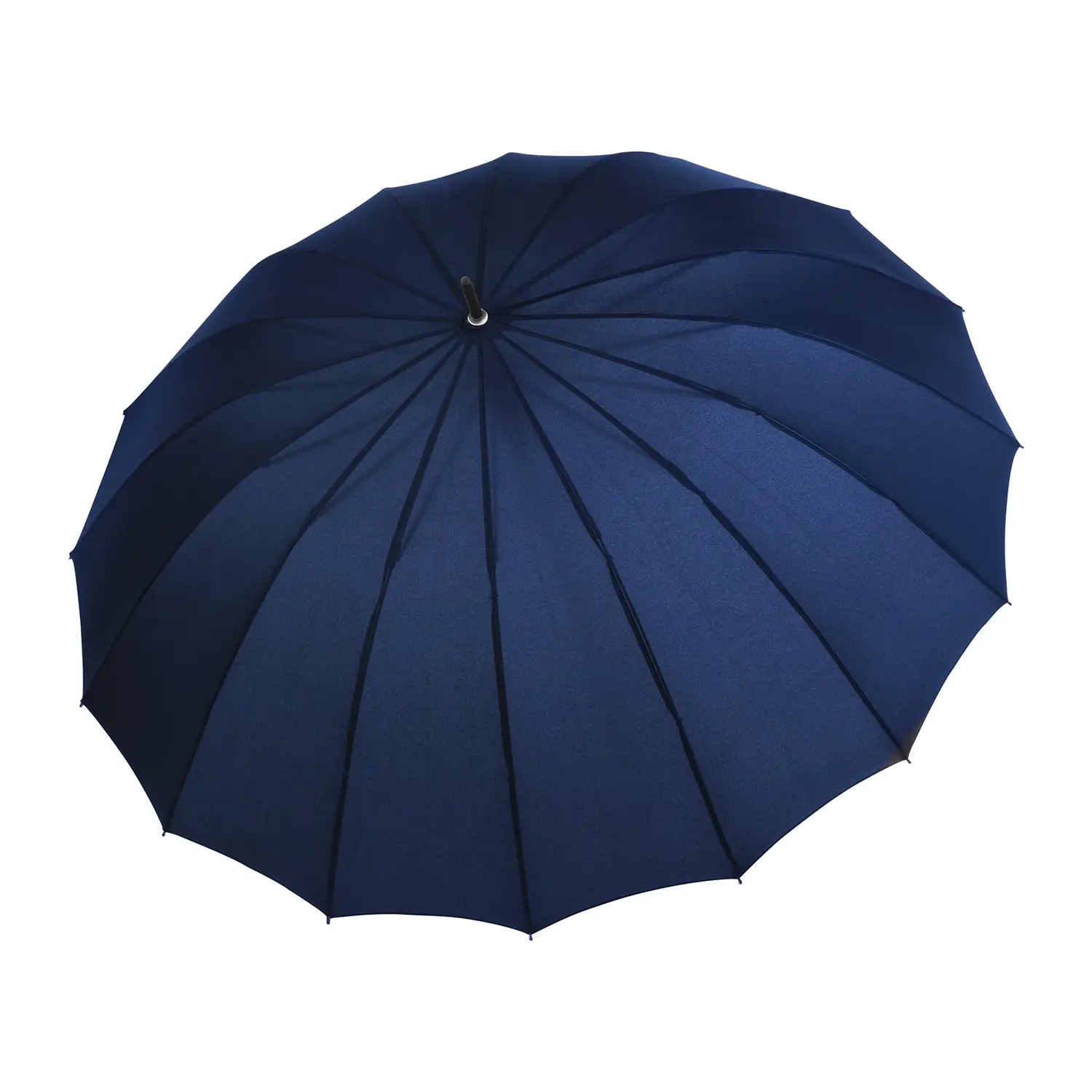 Grand parapluie bleu marine ouvert, Derby Umbrellas.