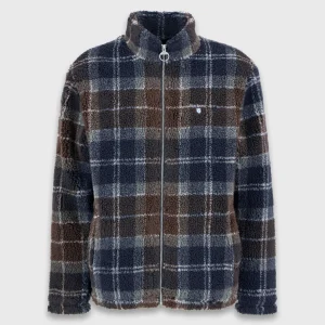 Productfoto van een fleece trui van het merk Barbour.