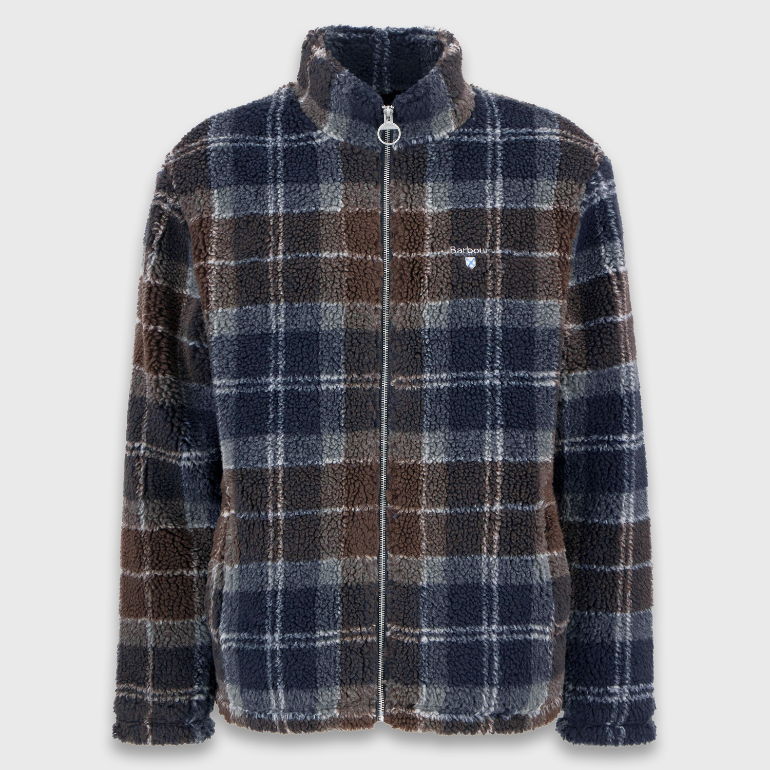 Productfoto van een fleece trui van het merk Barbour.