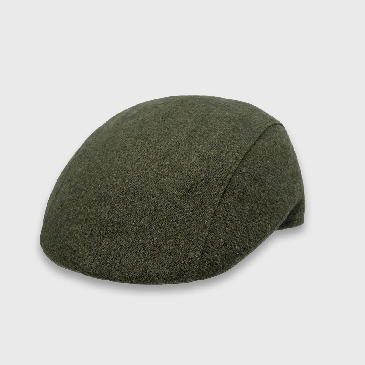 Casquette classique verte en pure laine vierge, de la marque Derby Sport, sur la boutique Harbor of Men, incliné