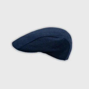 Casquette plate de forme étroite en laine bleu foncé, de la marque Derby Sport pour Harbor of Men, vignette