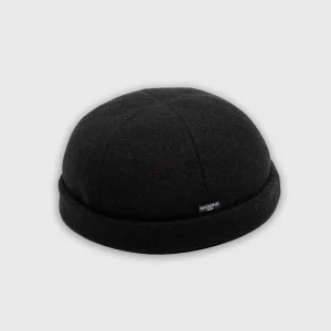 Bonnet docker brun foncé en laine teflon de la marque Marone