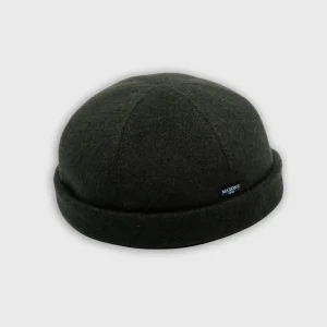 Bonnet docker vert en laine teflon de la marque Marone