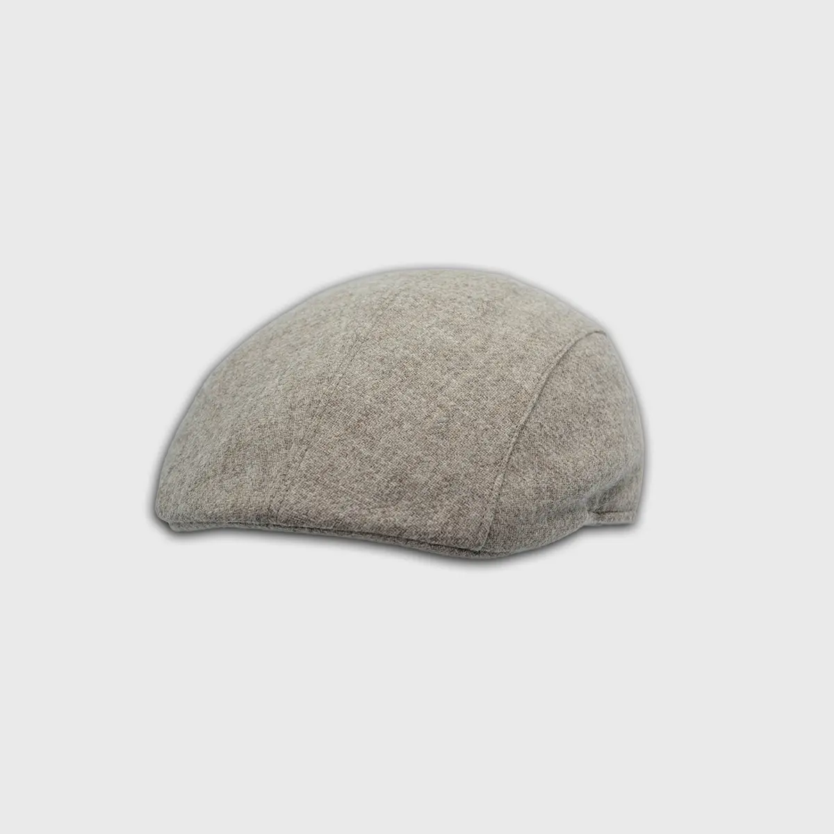Casquette plate de forme étroite en laine beige sable, de la marque Derby Sport pour Harbor of Men, incliné