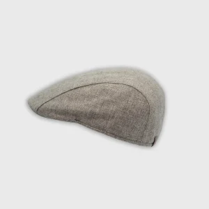 Casquette plate de forme étroite en laine beige sable, de la marque Derby Sport pour Harbor of Men, vignette