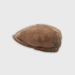 Casquette plate modèle newspaper boy en velours côtelé, réalisée par Marone pour Harbor of Men, vignette