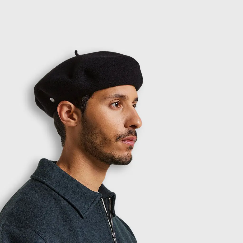 Béret Eridan noir Laulhère, avec mannequin 1