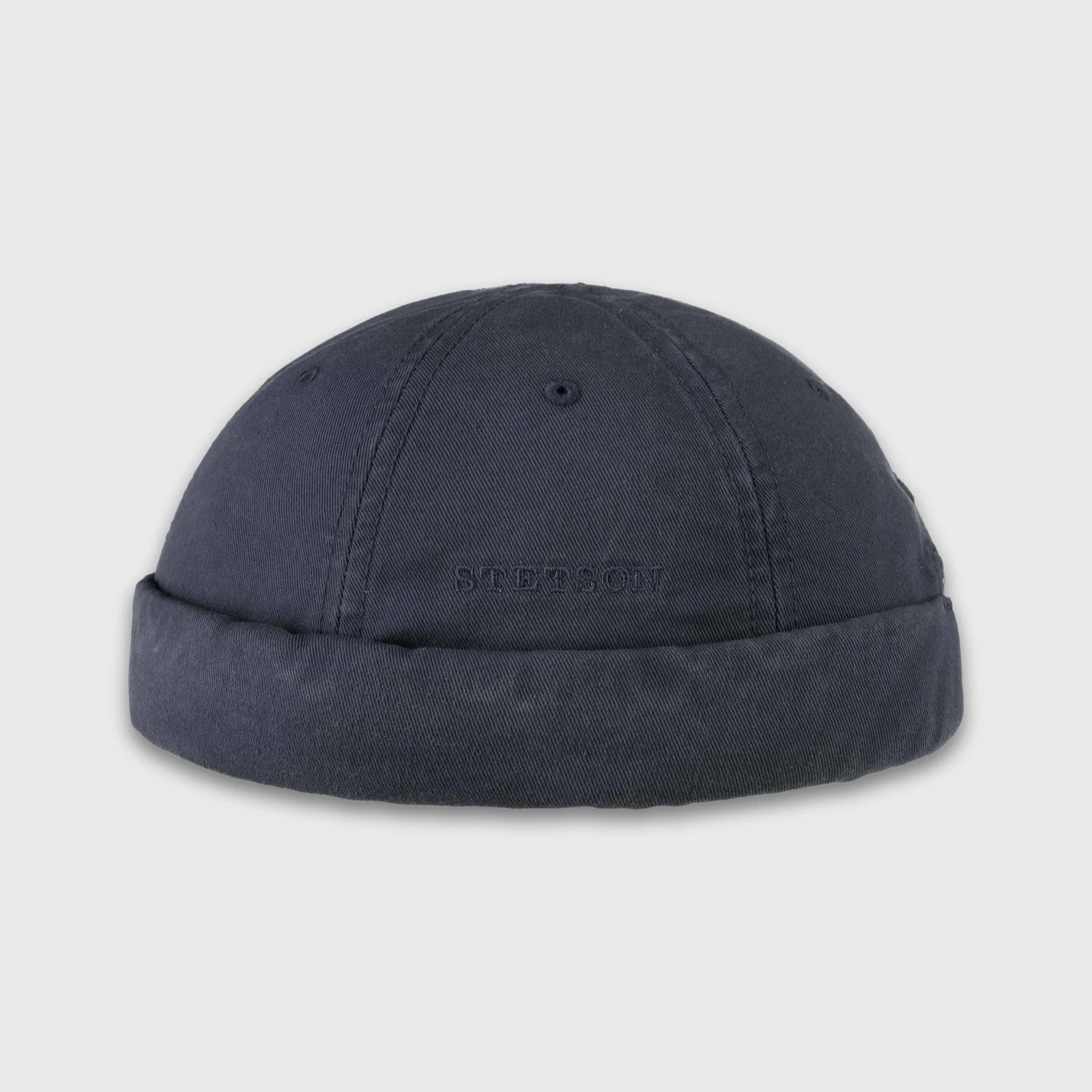 Bonnet docker bleu marine de la marque Stetson.