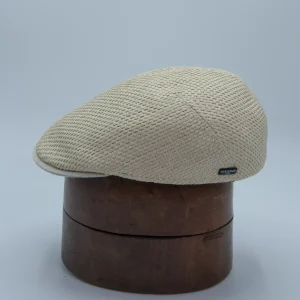Casquette plate de forme ergonomique moderne, aspect paille crème, de la marque Marone, vignette