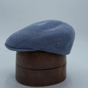 Casquette plate étroite, en piqué bleu, de la marque City Sport, vignette
