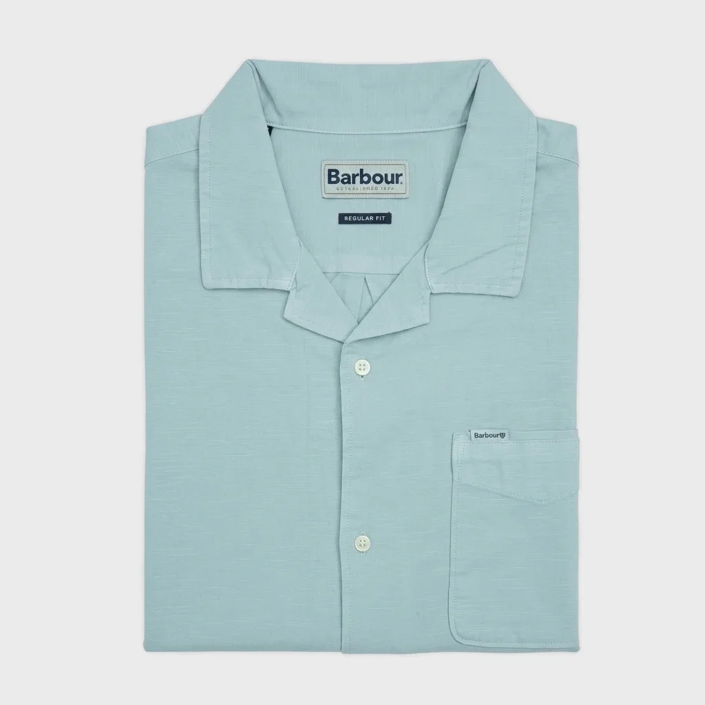 Chemise à manches courtes couleur menthe, de la marque Barbour.
