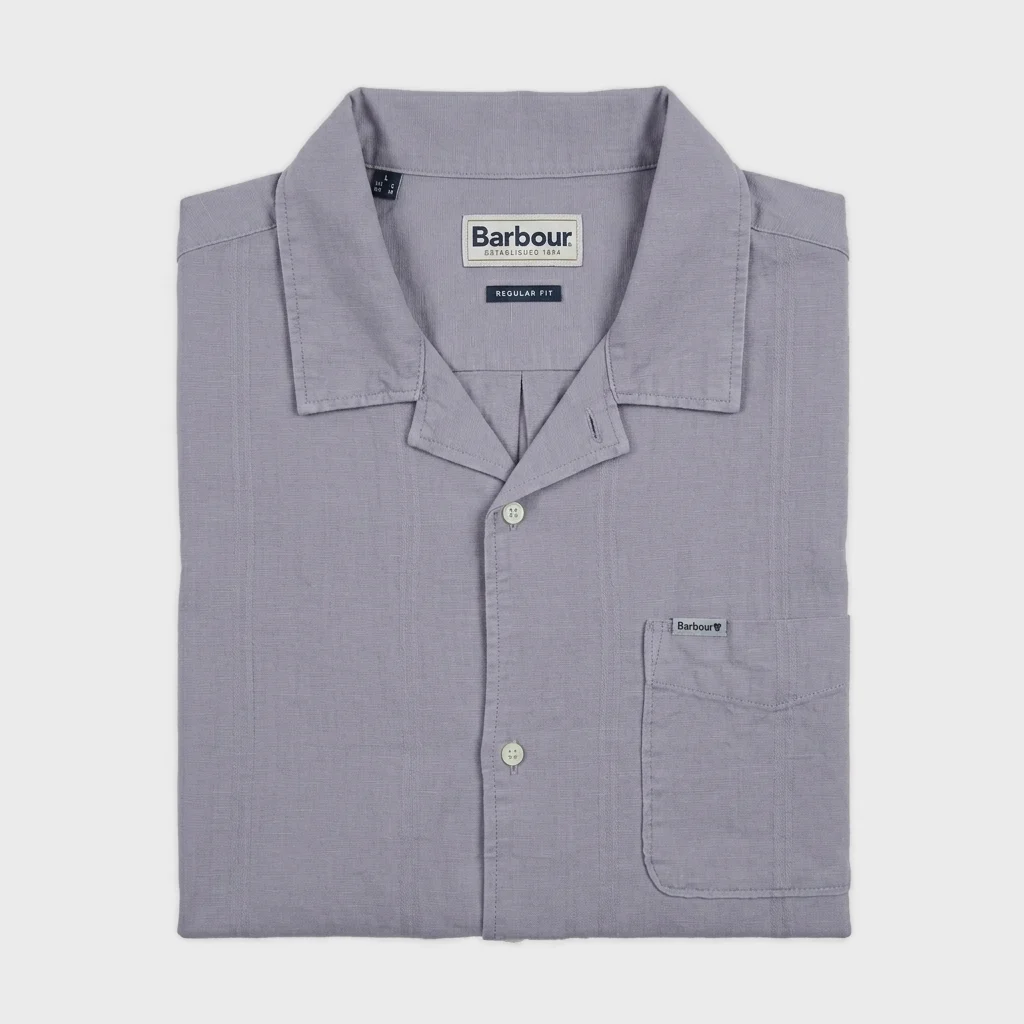 Chemise à manches courtes violet pastel, de la marque Barbour.