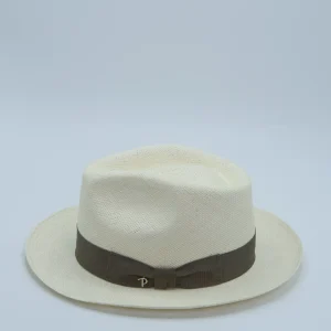 Chapeau panama à ruban brun, de la marque Panizza.