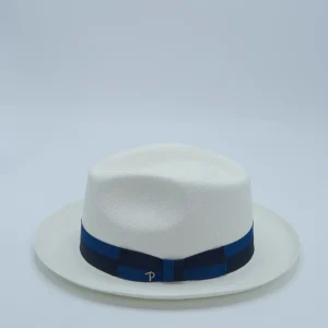 Chapeau panama à rubans bicolores dans des tons de bleu, de la marque Panizza.
