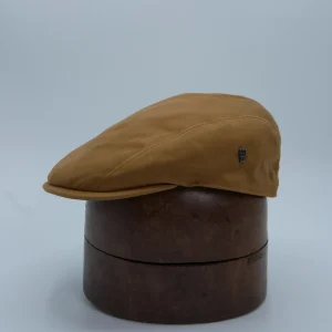 Casquette plate étroite en coton brossé cognac de la marque City Sport, vignette.