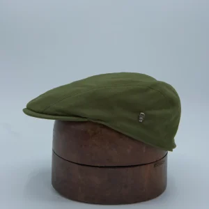 Casquette plate étroite en coton brossé vert de la marque City Sport, vignette.