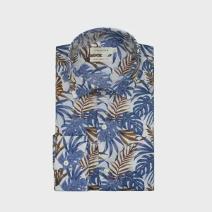 Chemise à motif palmier en lyocell Einhorn