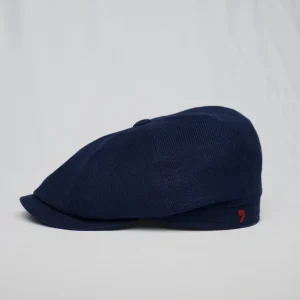 Casquette newspaper boy en laine d'été Zegna marine de la marque Alfonso D'este, vignette