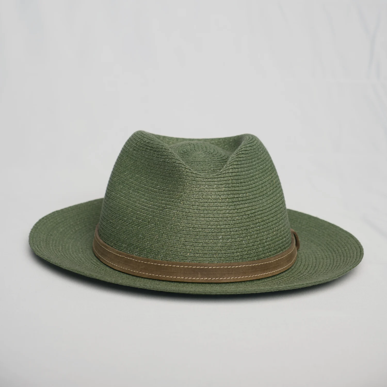 chapeau d'été modèle outback vert avec bandeau en cuir de la marque Mayser avec protection UV supplémentaire photo de la galerie 2