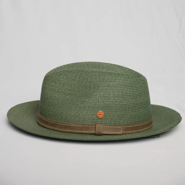 outback model zomerhoed in groen en met leder band van het merk Mayser met extra uv bescherming thumbnail