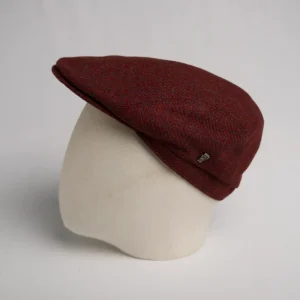 Ivy flatcap City Sport en laine rouge, thumbnail.