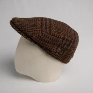 Ivy flat cap City Sport en mélange de tons rouille et brun, en laine vierge, thumbnail.