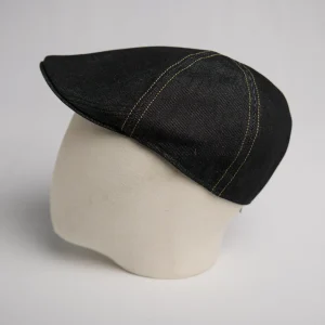 Gozer 6-panel flatcap in heavy denim, thumbnail
