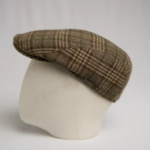Ivy flat cap Wigéns à motif Prince de Galles, en pure laine de la filature Moon, thumbnail