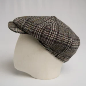 Casquette gavroche Wigéns à motif Prince de Galles, en pure laine de la filature Moon, thumbnail